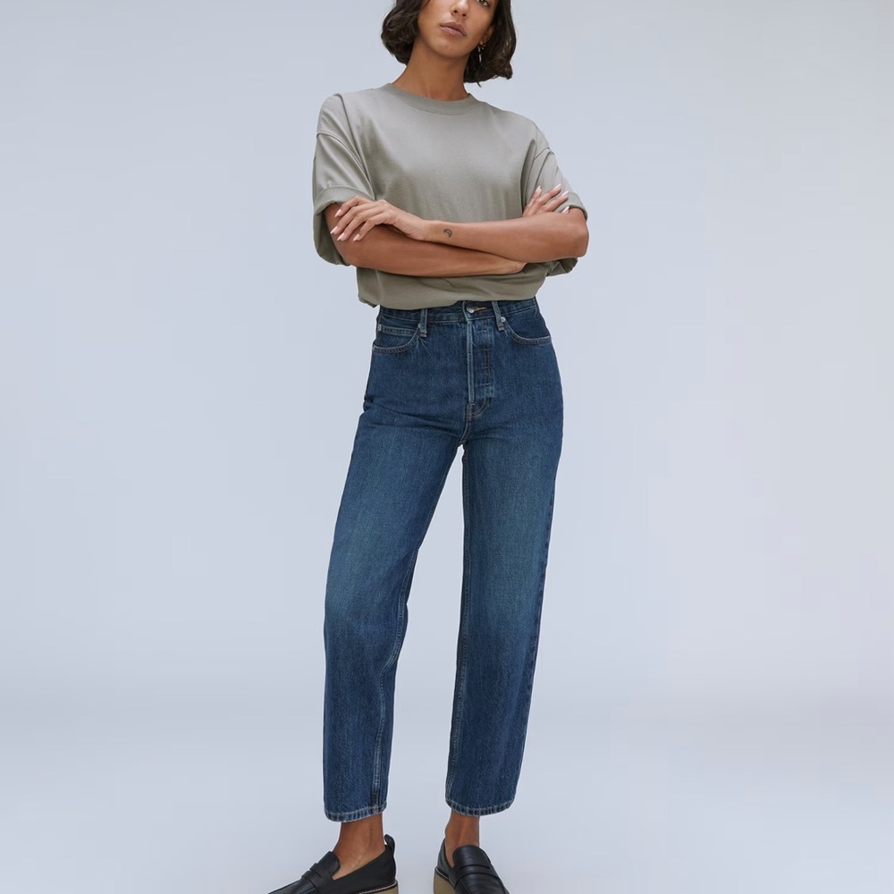 NWOT Everlane The Rigid Way-High Jean Rich Indigo 24L